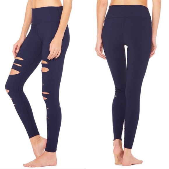 Alo Ripped Warrior Row of Slits Leggings - Picture 2 of 12